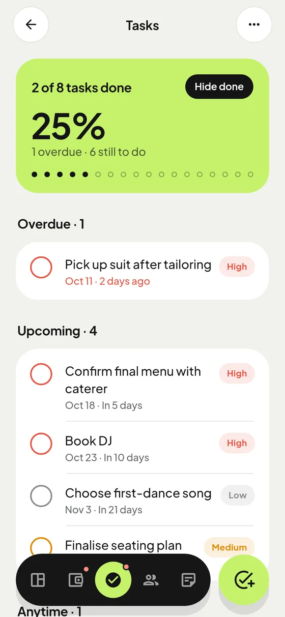 Tasks