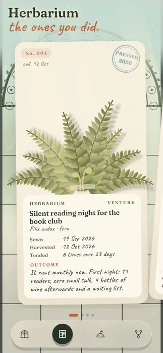 Herbarium of finished ideas