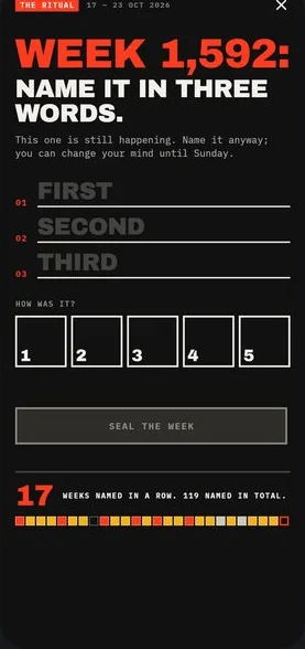 Naming a week