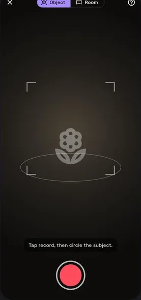 Capture screen with framing guide