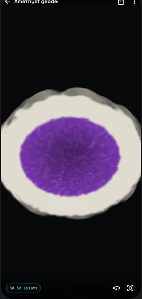 A geode splat in the viewer