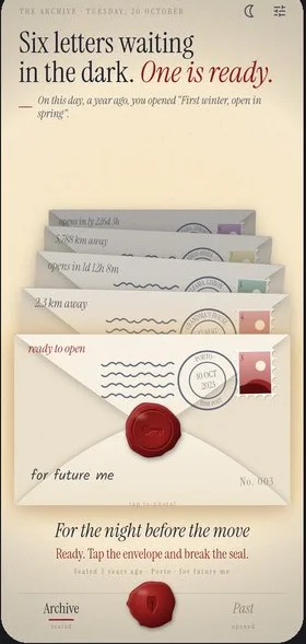 Letters waiting to open