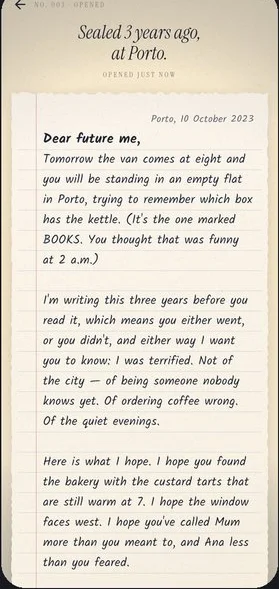 An opened letter